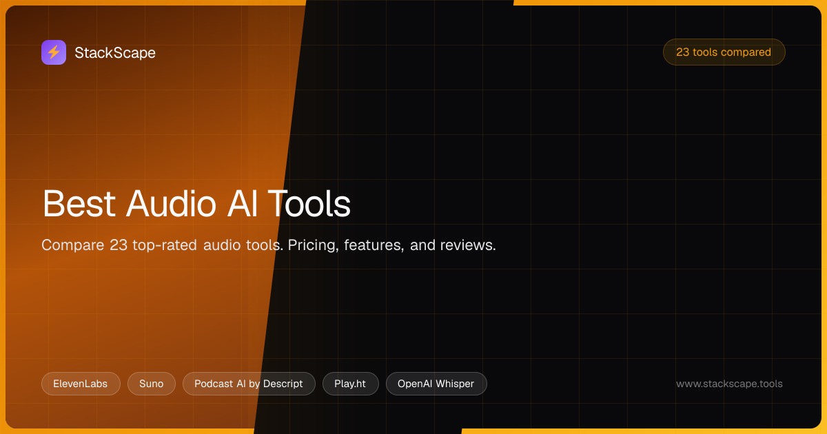 Best Audio AI Tools — 2026 | StackScape | StackScape
