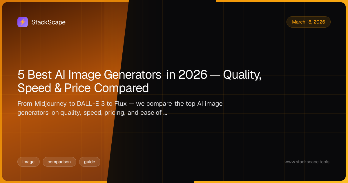 5 Best AI Image Generators in 2026 — Quality, Speed & Price Compared ...