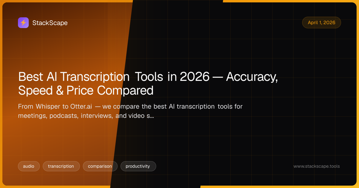 Best AI Transcription Tools in 2026 — Accuracy, Speed & Price Compared ...