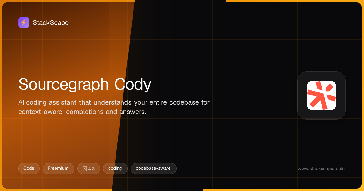 Sourcegraph Cody — StackScape | StackScape