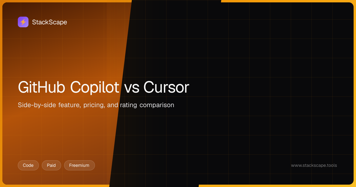 GitHub Copilot vs Cursor: Which is Better? (2026) | StackScape | StackScape