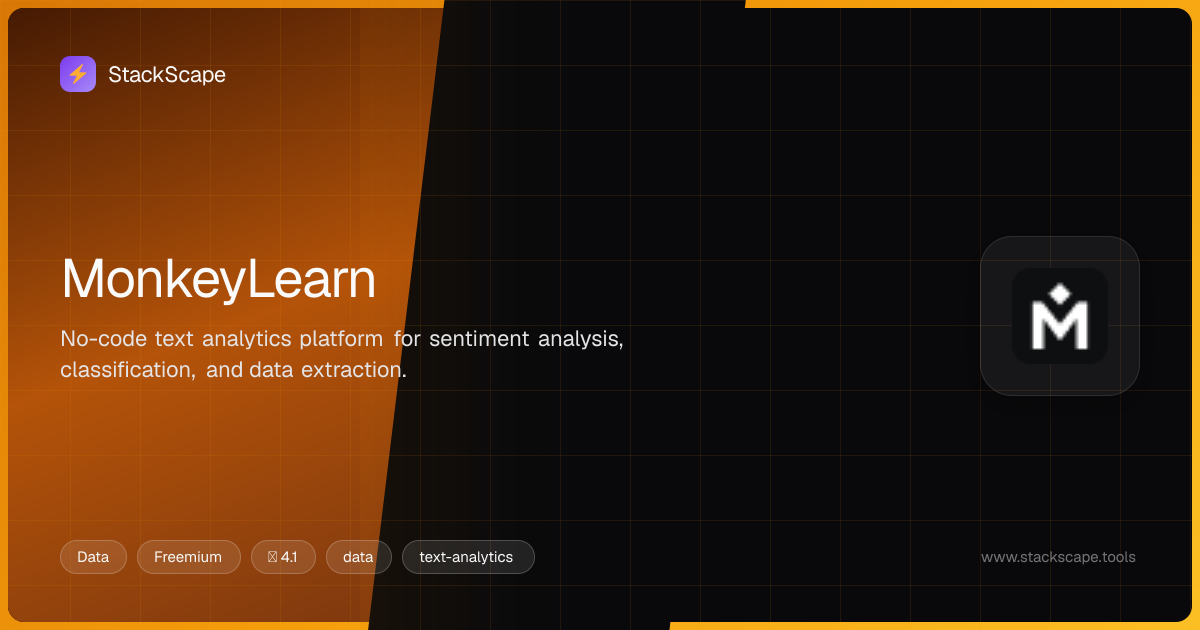 MonkeyLearn — StackScape | StackScape